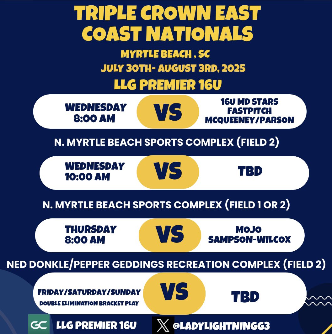 AddisonHester28's tweet image. Schedule drop for this week! Excited to see some great talent, come check us out! #ILEAP @LadyLightningG3 @Org_LLG @MelisaShock @NCATSOFTBALL @CoachNJames @tslimp27 @coachbreneman @AshleyWadeUNCW