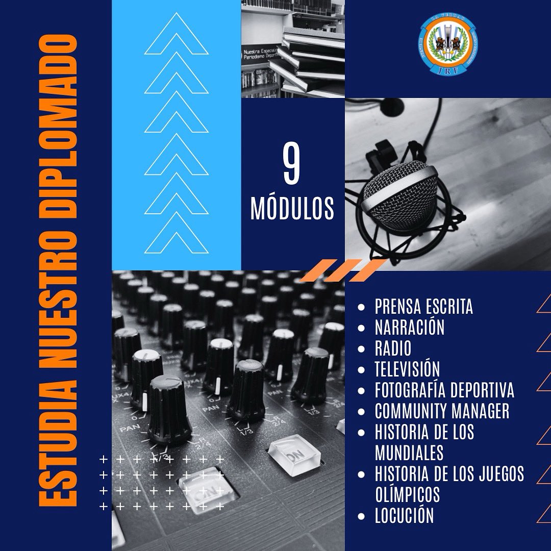 No te pierdas la oportunidad de cursar nuestro diplomado y aprovecha los módulos que tenemos para ti. 🎙📺

Informes aquí: 📞 55 5171 8536 📱55 2086 7584
📩 relacionespublicasjrf@gmail.com