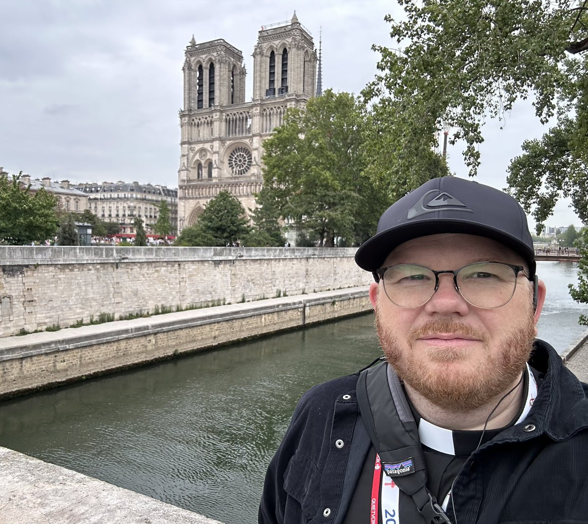 Today was my first time visiting Notre Dame. I’m of course struck by the magnificence of it all and the glory it gives to God. But I also sense the grief of loss here — the loss of a culture of faith rooted in the Church — a dramatic manifestation of a post-Christian world.