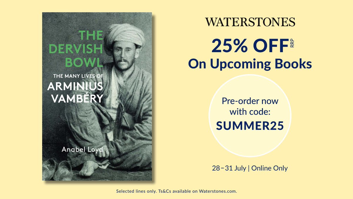 Haus Publishing (@hauspublishing) on Twitter photo Who was Arminius Vambéry? A poverty-stricken, Jewish autodidact; a linguist; traveller, and writer; or a sometime Zionist, inspiration for Dracula’s nemesis, and British secret agent? Find out in The Dervish Bowl.
Enjoy a 25% discount when you pre-order from <a href="/Waterstones/">Waterstones</a>. Who was Arminius Vambéry? A poverty-stricken, Jewish autodidact; a linguist; traveller, and writer; or a sometime Zionist, inspiration for Dracula’s nemesis, and British secret agent? Find out in The Dervish Bowl.
Enjoy a 25% discount when you pre-order from <a href="/Waterstones/">Waterstones</a>.