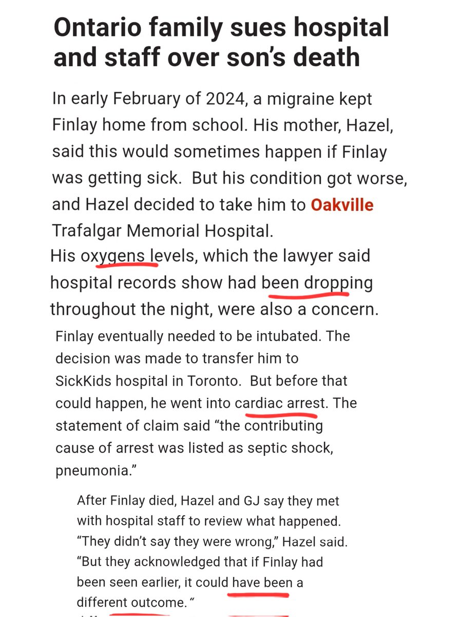 KirkLubimov's tweet image. Canada's free healthcare strikes again, this time costing the life of a 16 year old boy.

Finlay had an excruciating migraine.
It got worse and worse and was taken to the hospital to the point the parents rushed into ER abandoning the car at the door.

He was in tremendous pain.…