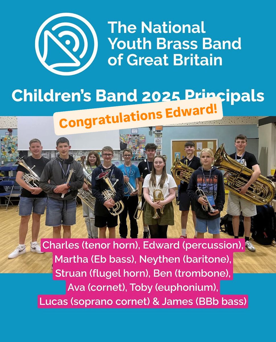 Lydbrook Band (@lydbrookband) on Twitter photo Congratulations to our percussionist, Edward, who has been named principal percussionist with the National Children’s Band of Great Britain for their summer course this week! We’re all very proud of you, Edward. <a href="/NYBBGB/">The National Youth Brass Band of Great Britain</a>
Ticket details in next post. Congratulations to our percussionist, Edward, who has been named principal percussionist with the National Children’s Band of Great Britain for their summer course this week! We’re all very proud of you, Edward. <a href="/NYBBGB/">The National Youth Brass Band of Great Britain</a>
Ticket details in next post.