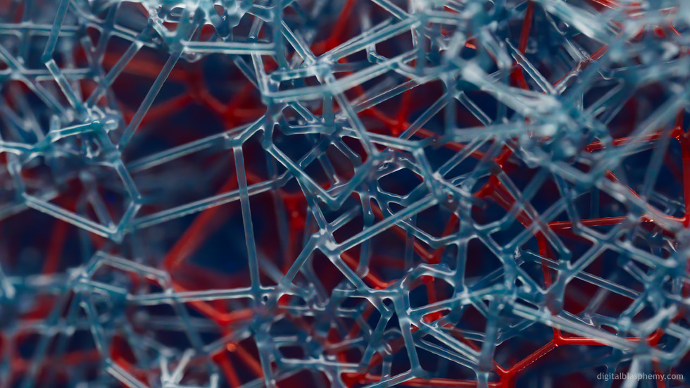 dblasphemy's tweet image. Added another version of "Framework" to my gallery this morning. Going for more of a glass/crystalline look with this one.