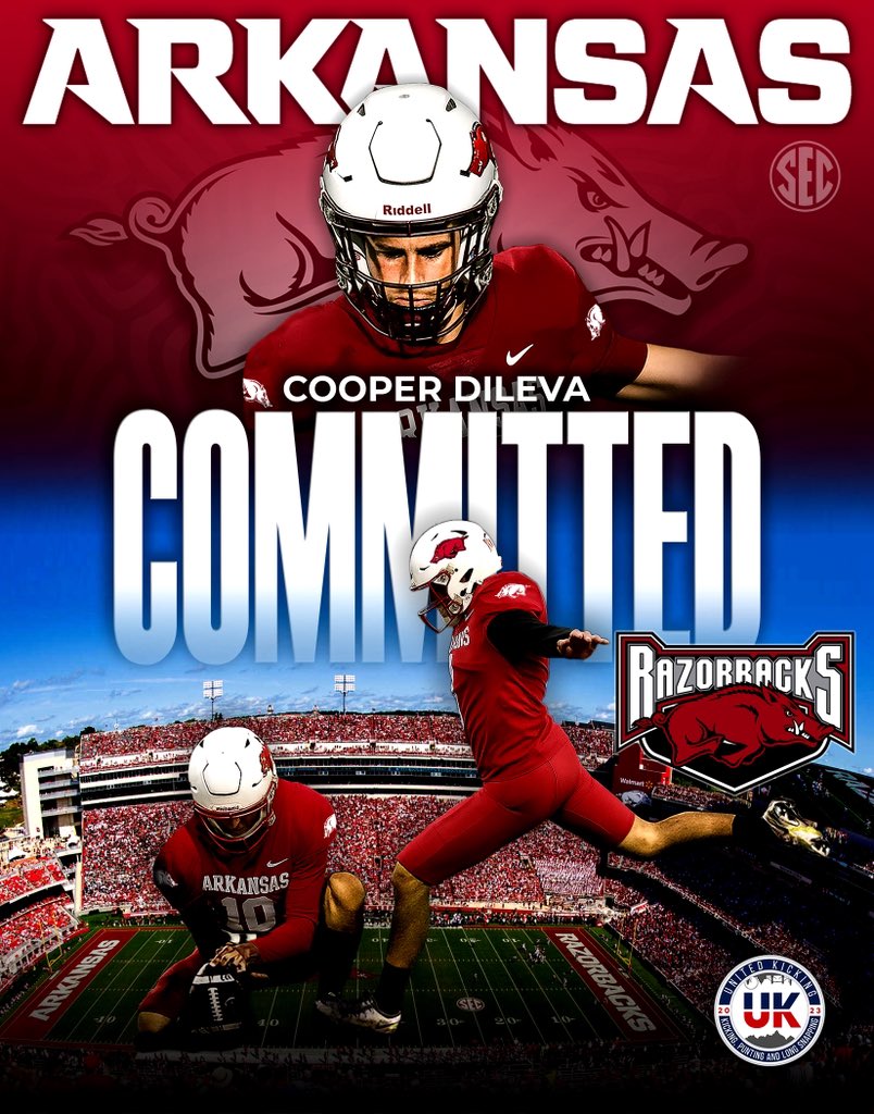 Cooper_Dileva's tweet image. #AGTG After careful consideration and an amazing opportunity, I have decided to finalize my commitment to the University of Arkansas! #woopigsooie
@UnitedKicking @CharalambousB @Chris_Sailer @FBWarriorsECC