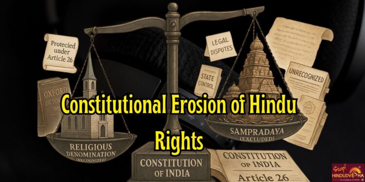 IHindudvesha's tweet image. Why do churches get full rights—but Hindu temples stay caged under govt control?
stophindudvesha.org/the-constituti…
Article 26 was built for Western-style religions. Hindu sampradayas don’t fit that mold—and we pay the price.
2/3rds of Hindus are denied basic religious freedom.
This isn't…