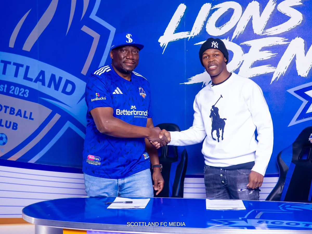 TheBMetro's tweet image. Knowledge Musona unveiled by Scottland in one of the  biggest signings in the PSL history @ScottlandFC @CastleLagerPSL
