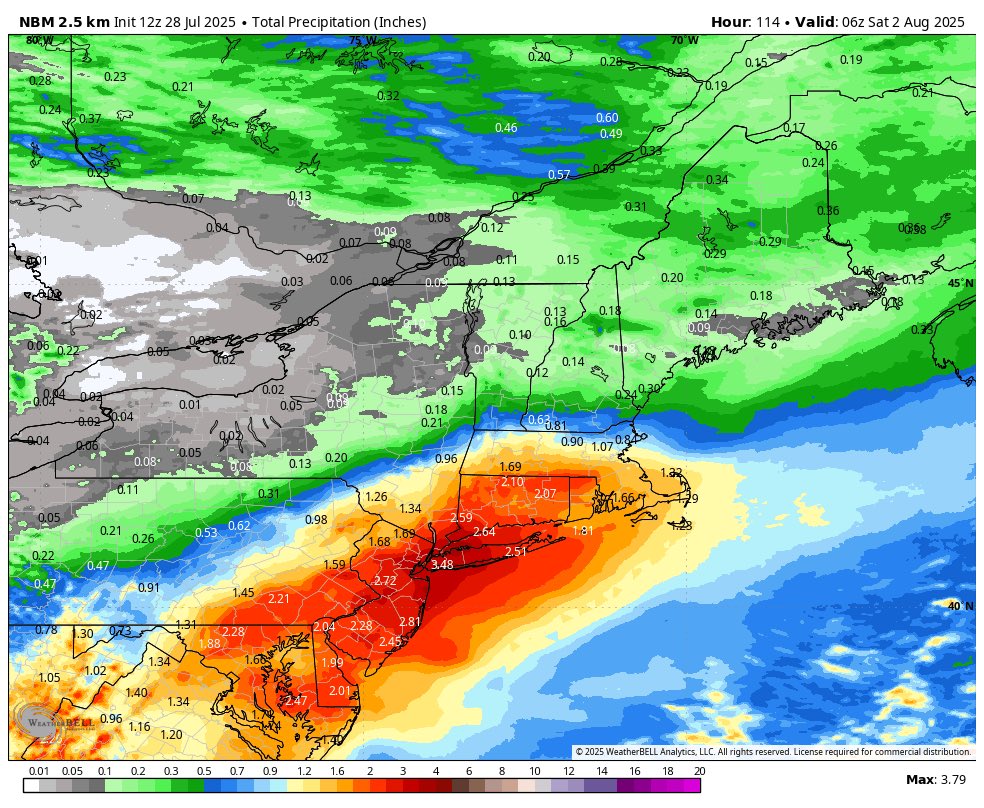 National blend of models hinting at that potential soaker Thursday into Friday.
