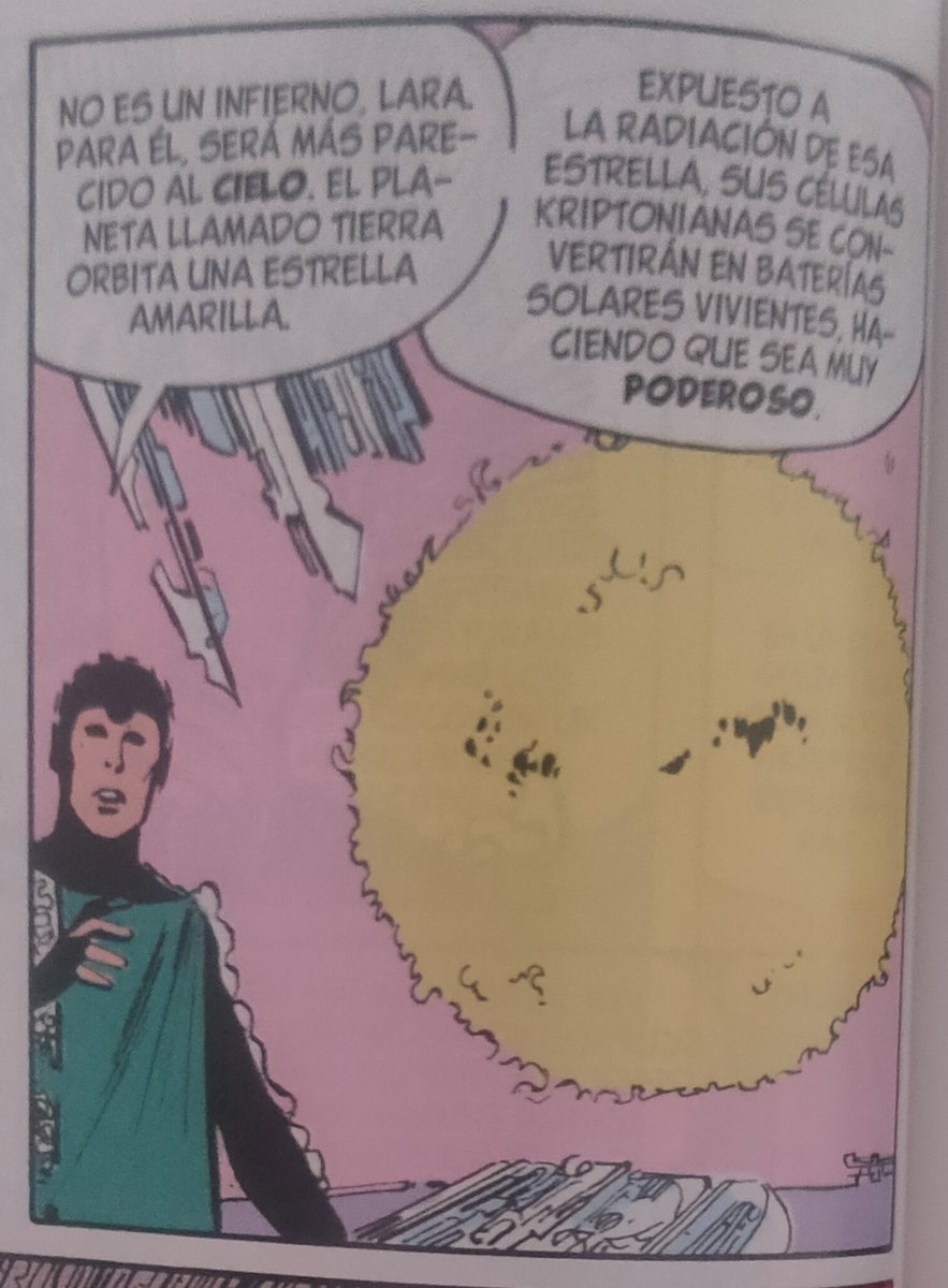 Comicsen8mm's tweet image. Que no es un invento de James Gunn (o de Akira Toriyama ya que estamos). Que esto viene de bastante lejos. Byrne lo dejaba caer en su etapa de Superman. Más allá de las reinterpretaciones y modificaciones en el origen que ha tenido el personaje a lo largo de las décadas.