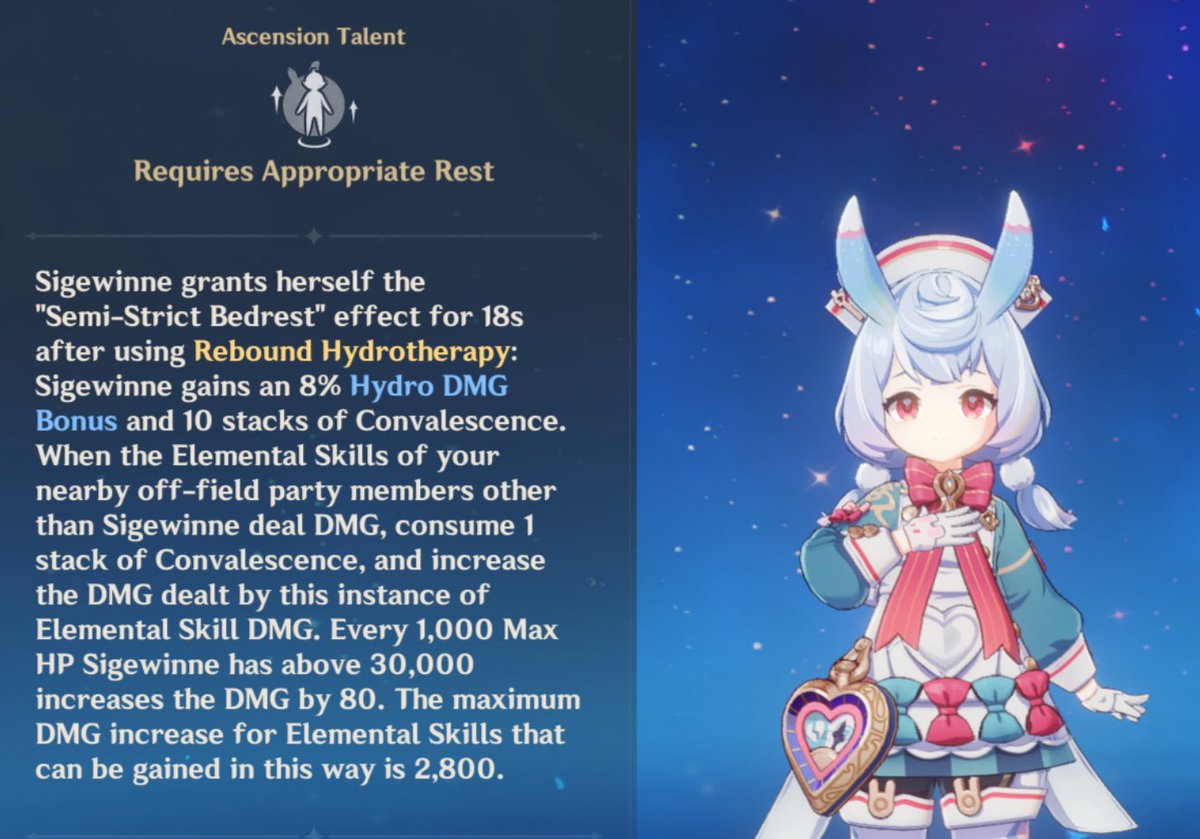 046STAR's tweet image. 8% hydro dmg bonus + only 10 instances of buffed off field dmg.. they weren’t serious at all 😭😭😭