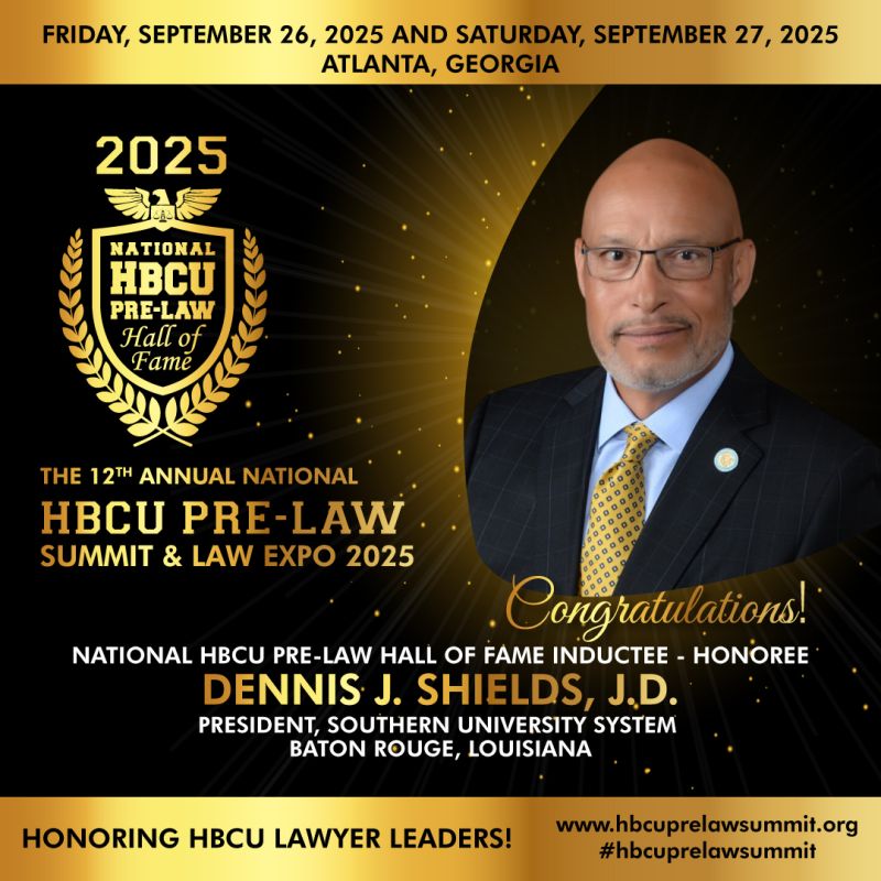 Congratulations to Southern University System President Dennis J. Shields on his well-deserved induction into the National HBCU Pre-Law Hall of Fame! #WeAreSouthern