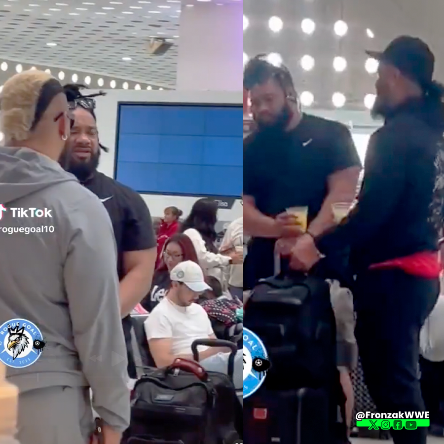 FronzakWWE's tweet photo. ¡¡NEGARON FOTOS E IGNORARON!! 😡
Varios fanáticos que se encontraban en el aeropuerto mencionan que Solo Sikoa, Jacob Fatu y Jimmy Uso les negaron una foto y los ignoraban.
Encima, Solo y Jacob rompieron el kayfabe al convivir con normalidad. #WWEMexico https://t.co/LcFXXi2qgs
