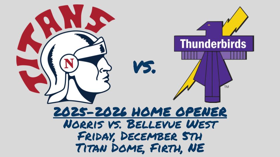 Norris Titans Boys Basketball (@titanhoops160) on Twitter photo 🚨 BIG SCHEDULING ANNOUNCEMENT! 🚨
7x Class A State Champion and perennial power <a href="/TBirdBB/">Bellevue West BBall</a> will make the trip down to the Titan Dome for the 25-26 season home opener!
An exciting opportunity to tip off the opening weekend of the season!
#TitanHoops #TitanUp #nebpreps⚔️🏀 🚨 BIG SCHEDULING ANNOUNCEMENT! 🚨
7x Class A State Champion and perennial power <a href="/TBirdBB/">Bellevue West BBall</a> will make the trip down to the Titan Dome for the 25-26 season home opener!
An exciting opportunity to tip off the opening weekend of the season!
#TitanHoops #TitanUp #nebpreps⚔️🏀