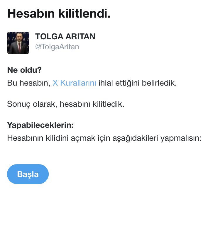 TolgaAritan's tweet image. #X @elonmusk senin #Türkler ile sorunun var! Zırt, pırt hesap sınırlandırma nedir? 
Var olsun #BÜYÜK #TÜRK #DEVLETİ 🇹🇷