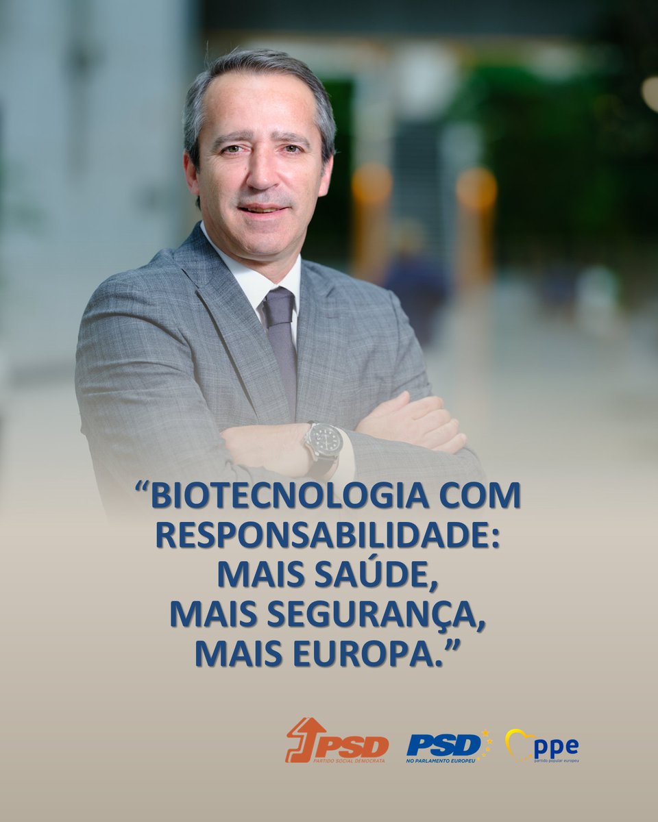 Sérgio Humberto (@sergiohumberto_) on Twitter photo Biotecnologia com responsabilidade: mais saúde, mais segurança, mais Europa. A biotecnologia deve ser aliada no bem-estar dos europeus — ao serviço da saúde pública, da inovação e da segurança alimentar.
Ler mais: psdparlamentoeuropeu.pt/noticias/biote…
<a href="/ppdpsd/">PSD</a> <a href="/psdparleuropeu/">PSD no Parlamento Europeu</a> <a href="/EPPGroup/">EPP Group</a> Biotecnologia com responsabilidade: mais saúde, mais segurança, mais Europa. A biotecnologia deve ser aliada no bem-estar dos europeus — ao serviço da saúde pública, da inovação e da segurança alimentar.
Ler mais: psdparlamentoeuropeu.pt/noticias/biote…
<a href="/ppdpsd/">PSD</a> <a href="/psdparleuropeu/">PSD no Parlamento Europeu</a> <a href="/EPPGroup/">EPP Group</a>