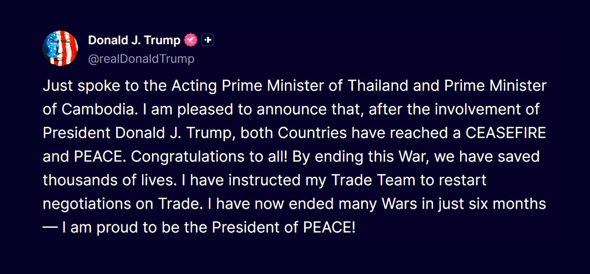 THE PEACE PRESIDENT!!!❤️