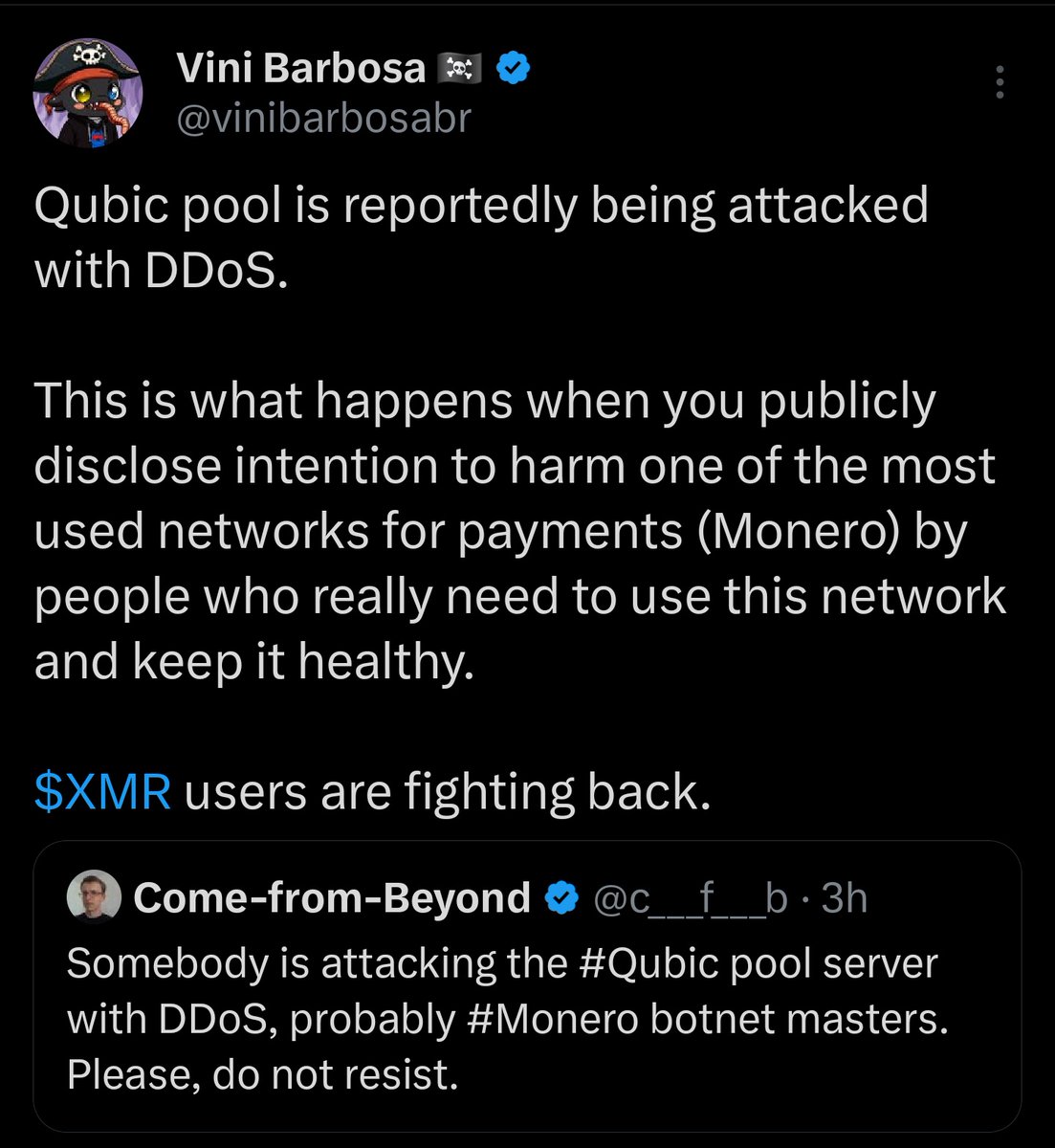 wgw_eth's tweet image. Qubic deserves it.
Just check cfb response "please, do not resist", that's actually horrifying.
DO resist.