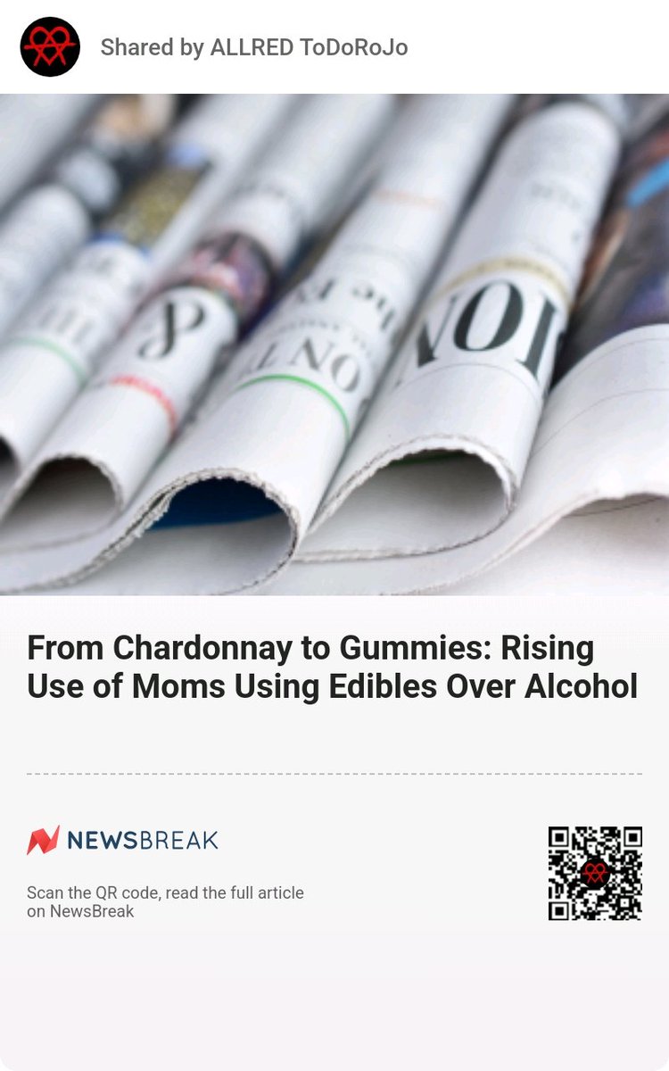 ALLREDToDoRoJo's tweet image. From Chardonnay to Gummies: Rising Use of Moms Using Edibles Over Alcohol #Alcohol #Medicalcannabis #Alabama
share.newsbreak.com/e9fzmnt0