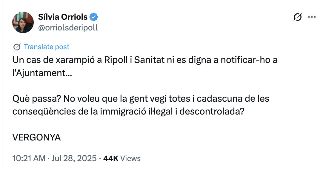El xarampió és una malaltia de declaració obligatòria. El protocol no contempla avisar als ajuntaments, perquè no cal. Des de Salut Pública es fa tot l'estudi de contactes, la prevenció i el tractament amb atenció primària. L'augment de casos dels darrers anys es deu a la baixada