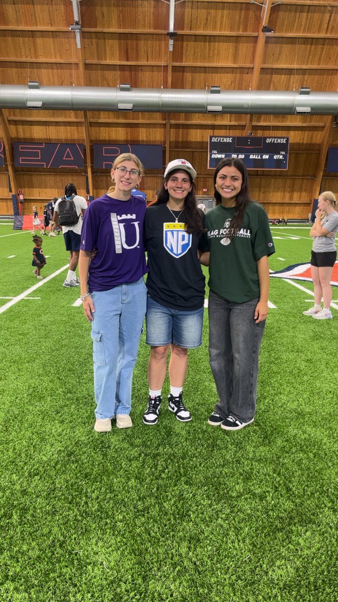 Taft HS Flag Football (@ladywareagle) on Twitter photo Three of our Taft Alum at Hallas Hall for training camp. These 3 ladies have also been training with us all summer long as they now look to transition to College Flag Football! Good luck ladies!
#LadyWarEagle
<a href="/TaftHSAthletics/">Taft Athletics</a> <a href="/mikeclarkpreps/">MikeClarkPreps</a> <a href="/Silva321FUTP60/">Gustavo Silva</a> <a href="/CPLAthletics/">Chicago Public League Athletics</a> Three of our Taft Alum at Hallas Hall for training camp. These 3 ladies have also been training with us all summer long as they now look to transition to College Flag Football! Good luck ladies!
#LadyWarEagle
<a href="/TaftHSAthletics/">Taft Athletics</a> <a href="/mikeclarkpreps/">MikeClarkPreps</a> <a href="/Silva321FUTP60/">Gustavo Silva</a> <a href="/CPLAthletics/">Chicago Public League Athletics</a>
