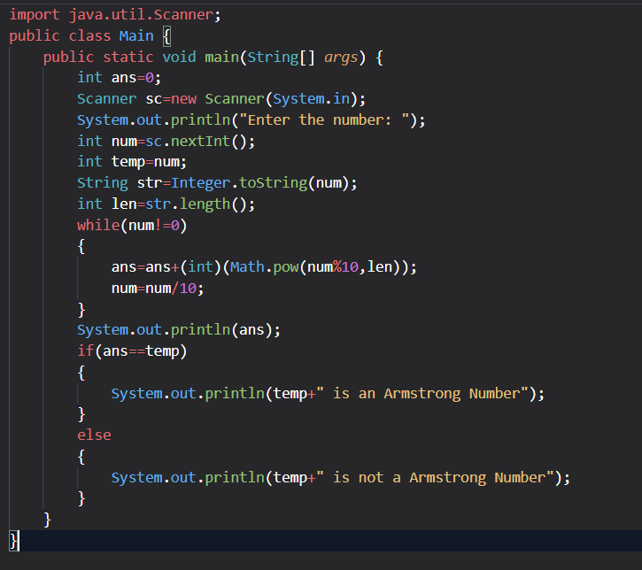 LearnWithAnkit's tweet image. #100DaysOfCode #CodingJourney #dream #letsconnect        
Control Flow Question:-
Write a program to input a number from the user and check whether the given number is an Armstrong number or not.

Input
Enter the number: 371
Output
371 is armstrong number