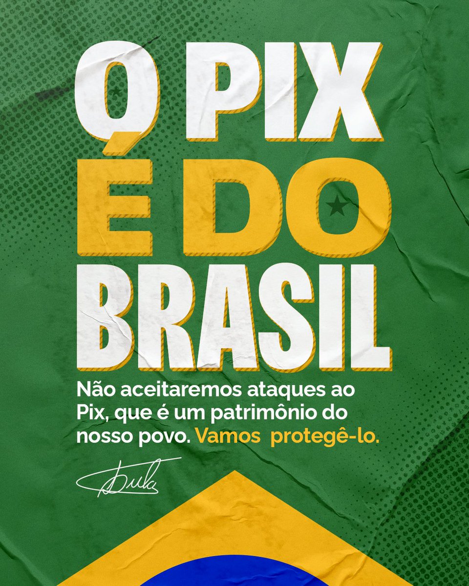 Presidente Lula:
'O PIX é do Brasil. Vamos protegê-lo!"

SOBERANIA É INEGOCIÁVEL