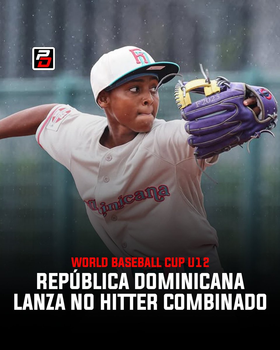 República Dominicana lanzó hoy un NO HITTER combinado ante Sudáfrica en el World Baseball Cup U12 🇩🇴