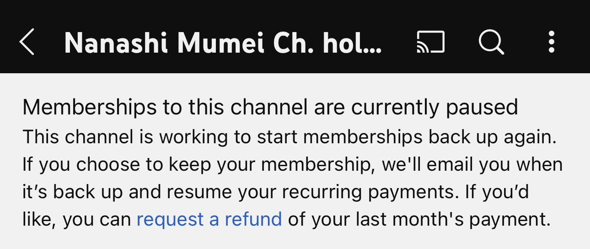 Chunkymk01's tweet image. Seems like membership is currently paused that explains why you can still watch them