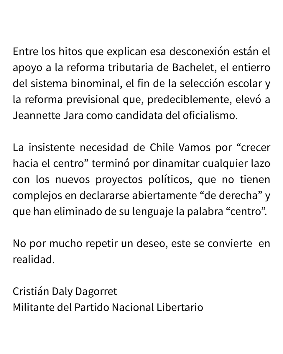 cristiandalyd's tweet image. 🗣️OPINIÓN: Una lista parlamentaria en la Derecha
¿Estás de acuerdo?
A: Absolutamente
B: No
Te leo en los comentarios.