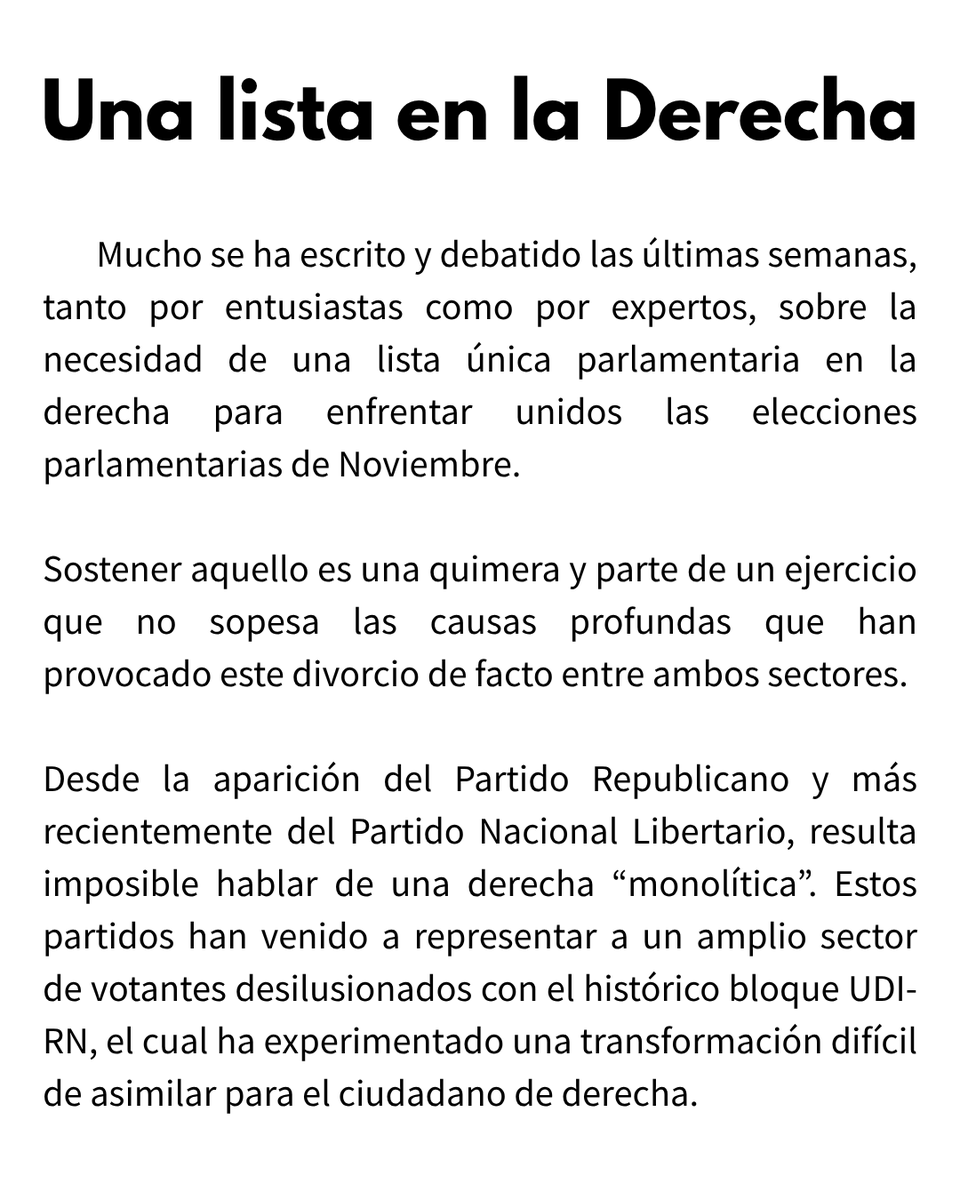 cristiandalyd's tweet image. 🗣️OPINIÓN: Una lista parlamentaria en la Derecha
¿Estás de acuerdo?
A: Absolutamente
B: No
Te leo en los comentarios.