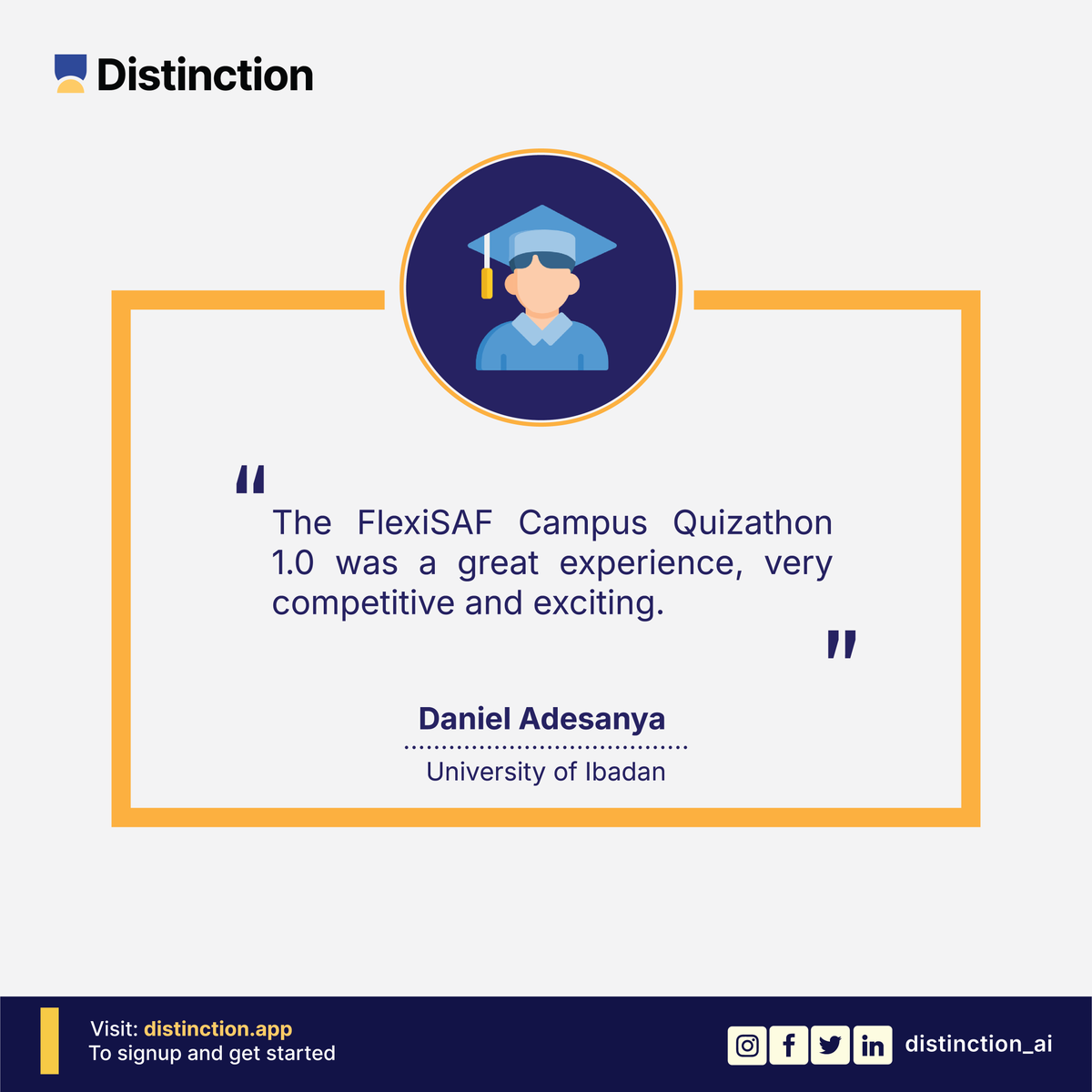 Hear from real users who’ve proven their skills and earned recognition.
Now it’s your turn to shine!
👉 Register now for Quizathon 3.0 and take your place among the brightest students in Nigeria!
🔗 distinction.app/quizathon

#Quizathon #Distinction #NaijaStudents