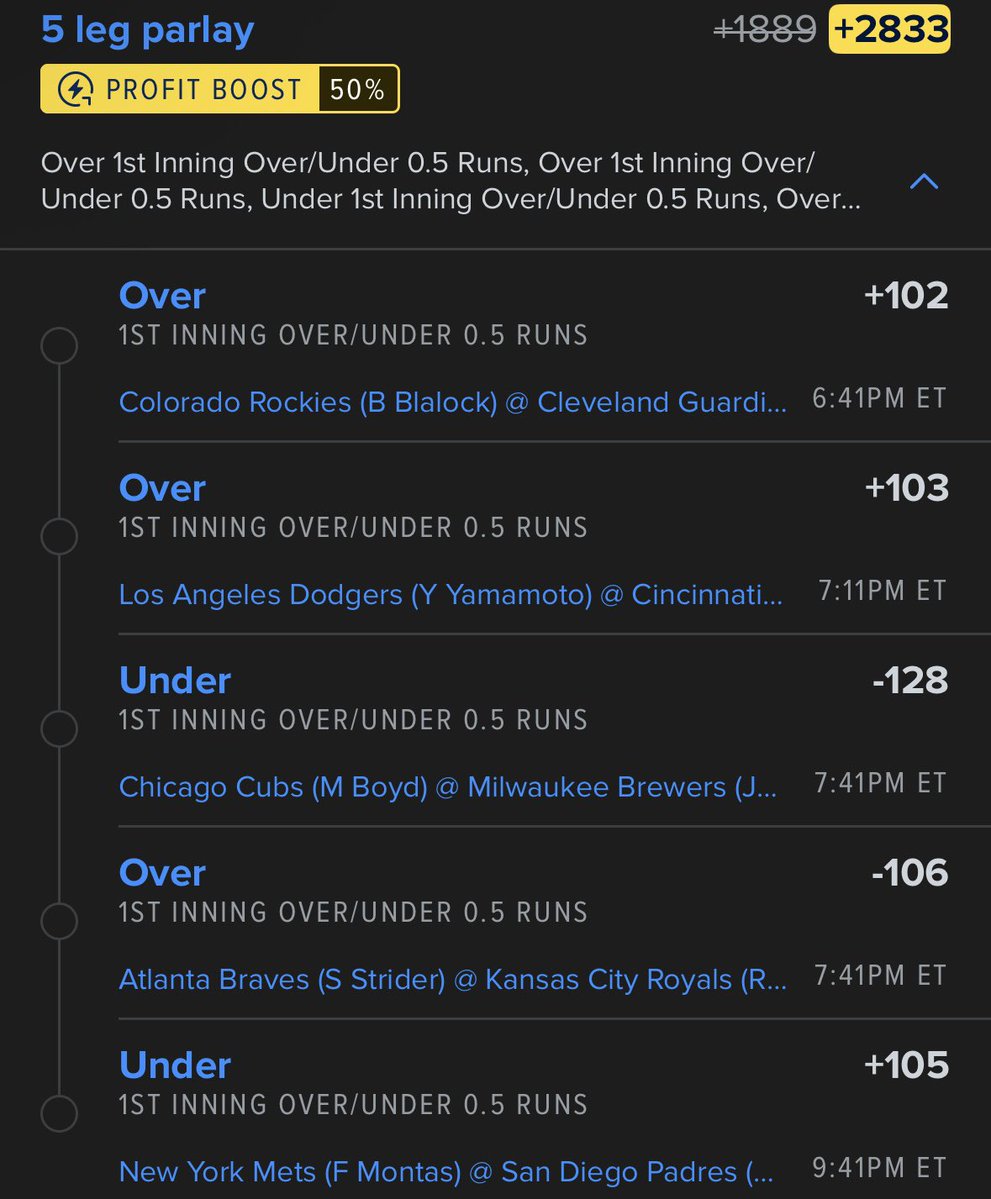 Lottolocks's tweet image. +2833 #MLB ⚾️ NRFI/YRFI BOOSTED LOTTO 🔥
Smash that ❤️ if tailing!
#GamblingX