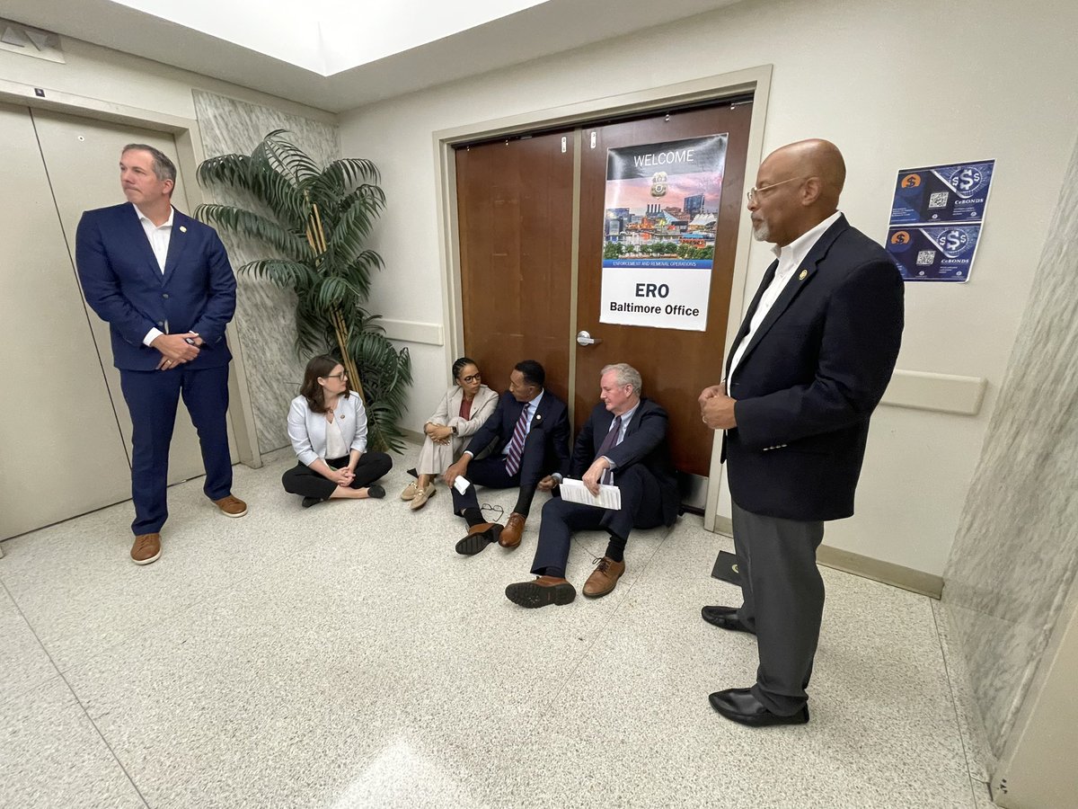 Members of Maryland’s congressional delegation being denied the right to inspect the <a href="/EROBaltimore/">ICE Baltimore</a> detention/housing facility. They claim the ICE official here is breaking federal law by denying their visit. More later <a href="/fox5dc/">FOX 5 DC</a> <a href="/Sen_Alsobrooks/">Senator Angela Alsobrooks</a> <a href="/ChrisVanHollen/">Senator Chris Van Hollen</a> <a href="/glenniveymd/">Glenn Ivey</a>