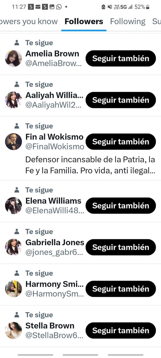 DuartianoUnido's tweet image. ⚠️ ALERTA PATRIÓTICA

Patriotas, hay bots infiltrados dándonos seguimiento.

Revise sus seguidores. Si ve estas cuentas sospechosas, están monitoreando a los que defendemos la patria.

¡Manténgase alerta y comparta! 🇩🇴🔥