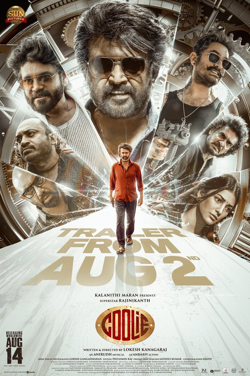 #Rajinikanth Ki Most Anticipated #Coolie Ka Trailer 2nd Aug Ko Aayega

Is Poster Main #AamirKhan Ko Bhi Dikhaya Gaya Hai Matlab Saaf hai Ki Is Film Main Aamir Khan Ka Role Kafi Tagda Hoga.

#Nagarjuna #ShrutiHaasan