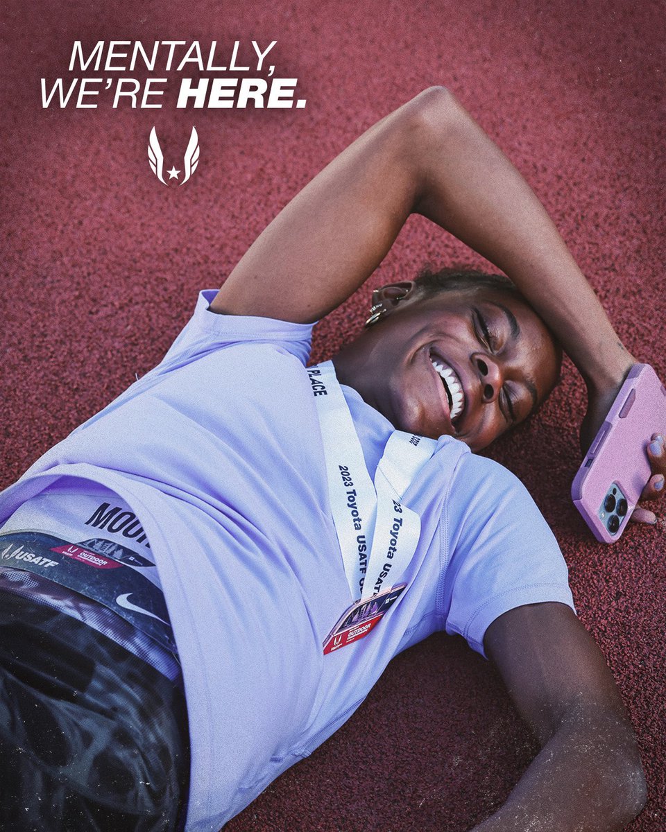 usatf's tweet image. Mentally, we’re here. The next chapter of Championship history gets written this week! 🔥
Watch live on NBC, Peacock, and USATF.tv July 31-Aug 3. 📺