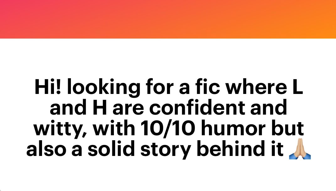 LarryFicSearch's tweet image. ✅FIC REC

Confident, witty, humor