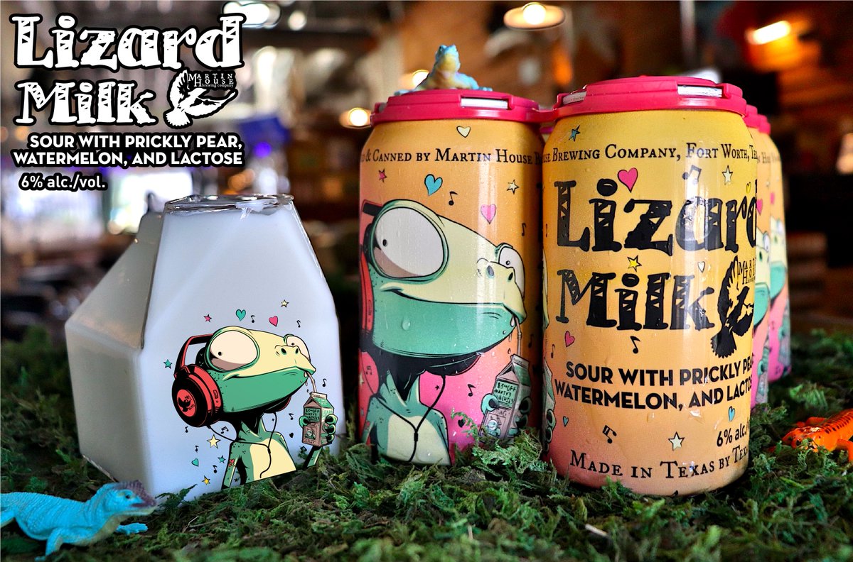MartinHouseBrew's tweet image. 🦎 You can milk anything with n!pples. Lizard Milk is a 6% prickly pear and watermelon sour with lactose. Mmmmm. Goes into distro this week. Watermelon Fest is Saturday. Catch ya on the flip flop.