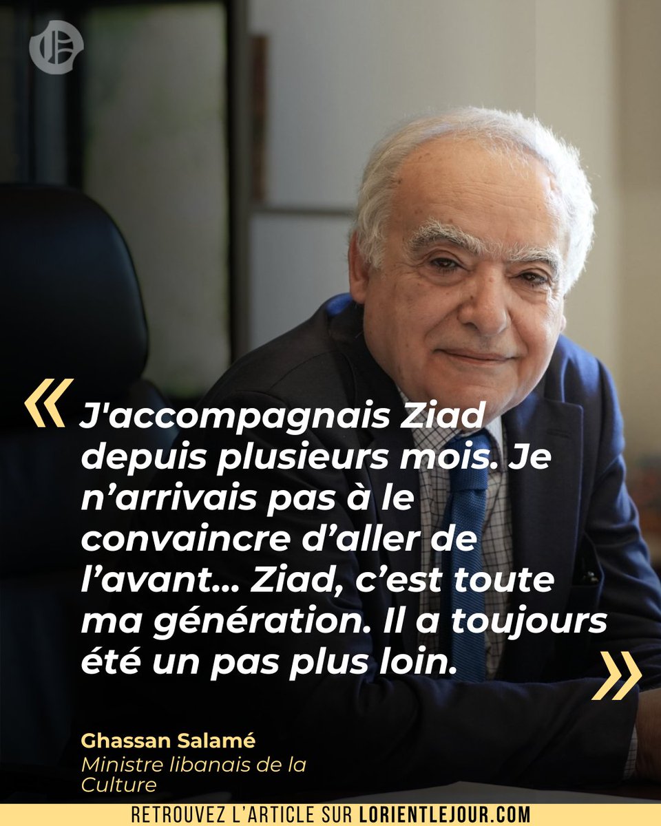 L'Orient-Le Jour (@lorientlejour) on Twitter photo 🎙️ Le ministre libanais de la Culture <a href="/GhassanSalame/">Ghassan Salame</a> lors des funérailles de Ziad Rahbani. 🎙️ Le ministre libanais de la Culture <a href="/GhassanSalame/">Ghassan Salame</a> lors des funérailles de Ziad Rahbani.