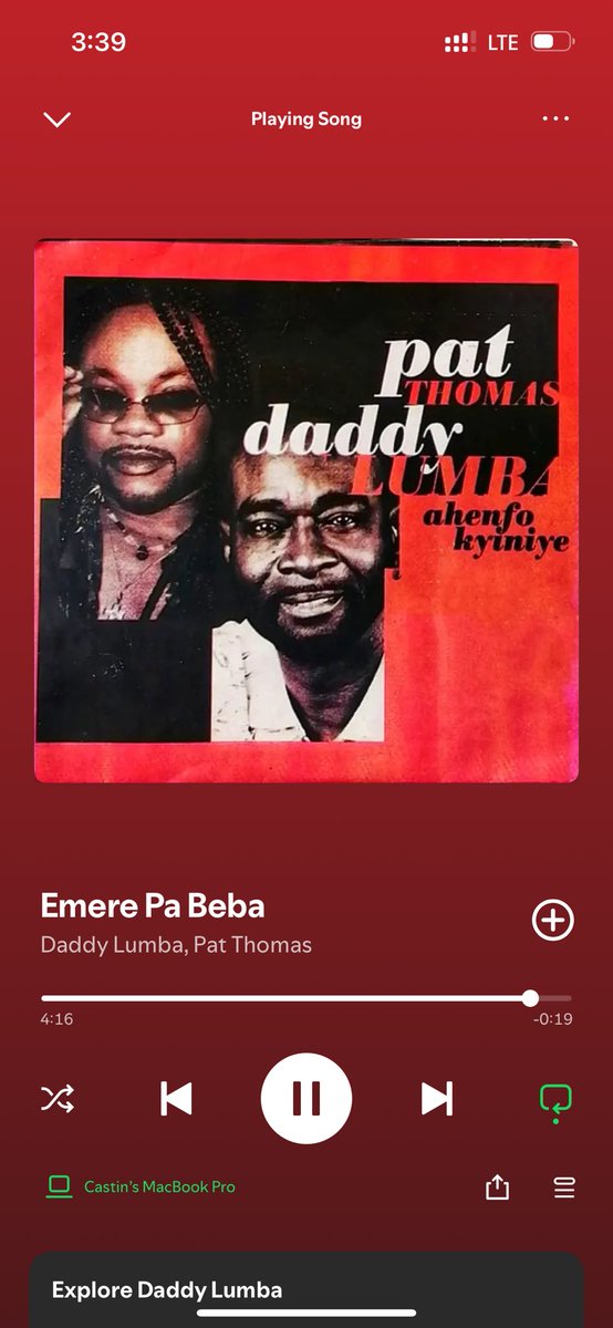 CASTINBILLZ's tweet image. Emere Pa Beba - Daddy Lumba 🕊️