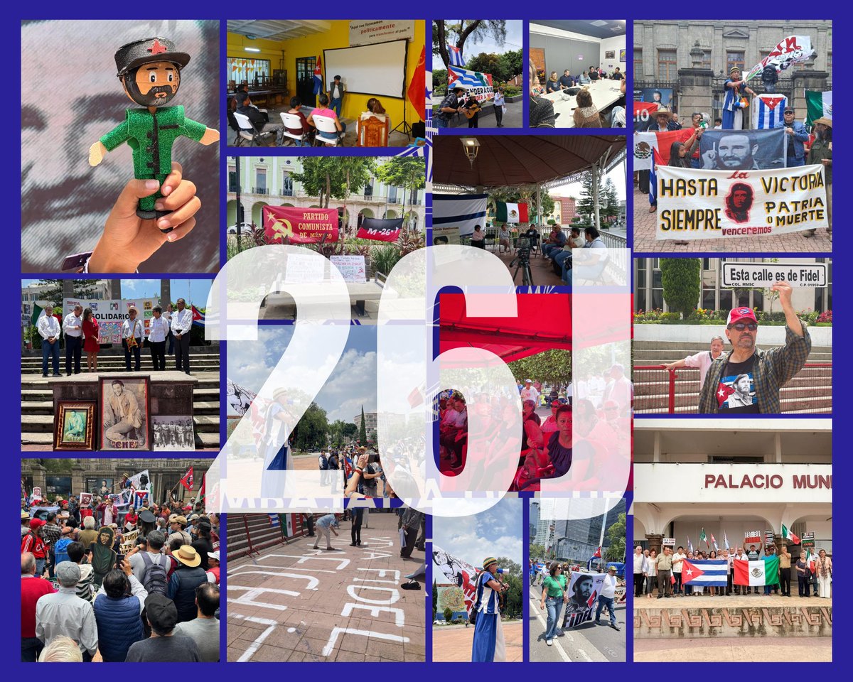 MarcosRguezC's tweet image. Agradecemos al @_mmsc, cubanos residentes y amigos solidarios que, desde tantos rincones de México -Puebla, CDMX, Mérida, Jalisco, Chihuahua, Aguascalientes, Hidalgo, Nayarit, EDOMEX y Veracruz-, alzaron sus voces en apoyo a la Revolución este #26Julio

¡Cuba no está sola! 🇨🇺❤️🇲🇽