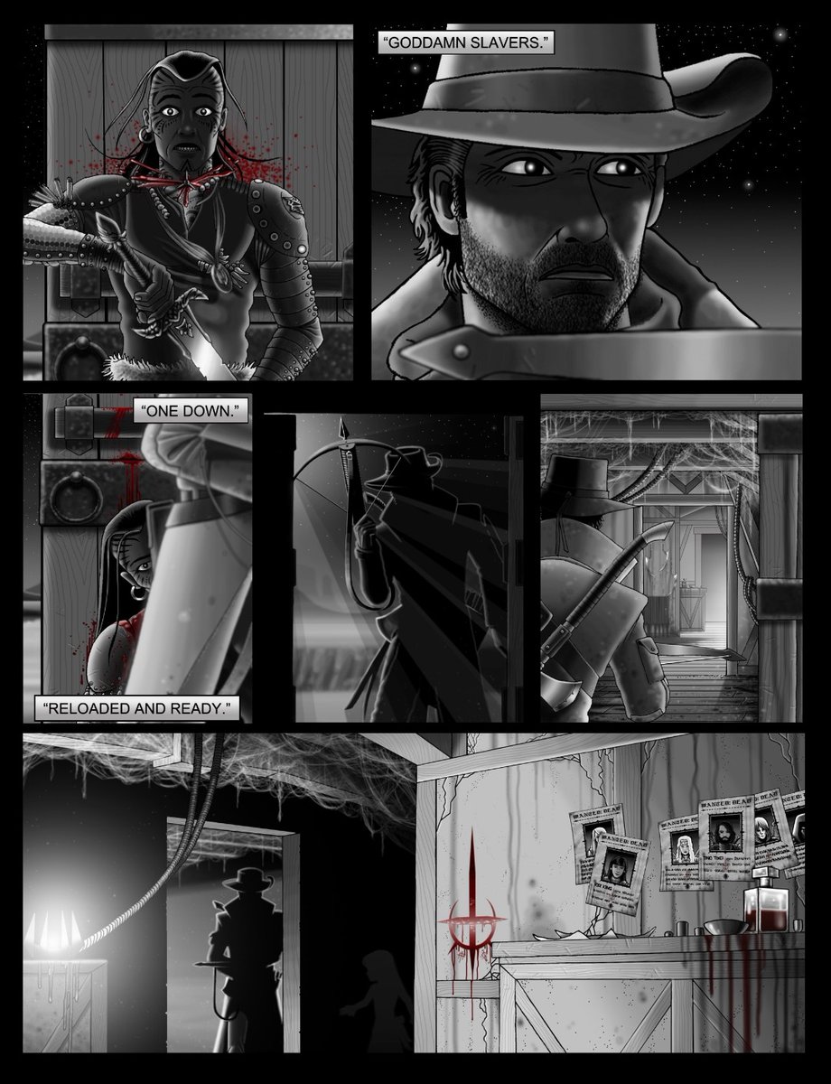 Aecentric's tweet image. Page 8 finished.
INTERVENTION, a Dark Fantasy Western Horror on Indiegogo ⬇️:
igg.me/at/4XBRPujqqYg…
#fantasy #horror #western #indiecomics