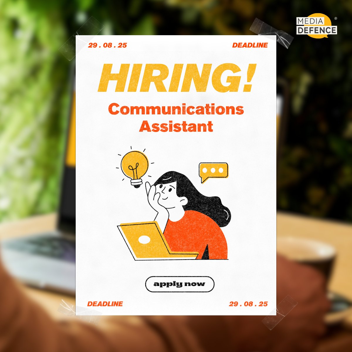 📢 We're hiring! 

We are looking for a part-time Communications Assistant - an exciting early-career opportunity for someone passionate about human rights &amp; digital design.

🔹 Hybrid – London
🔹 £28,000 – £31,000 (FTE)
🔹 Deadline: 29 August 2025

bit.ly/4ofdXcQ