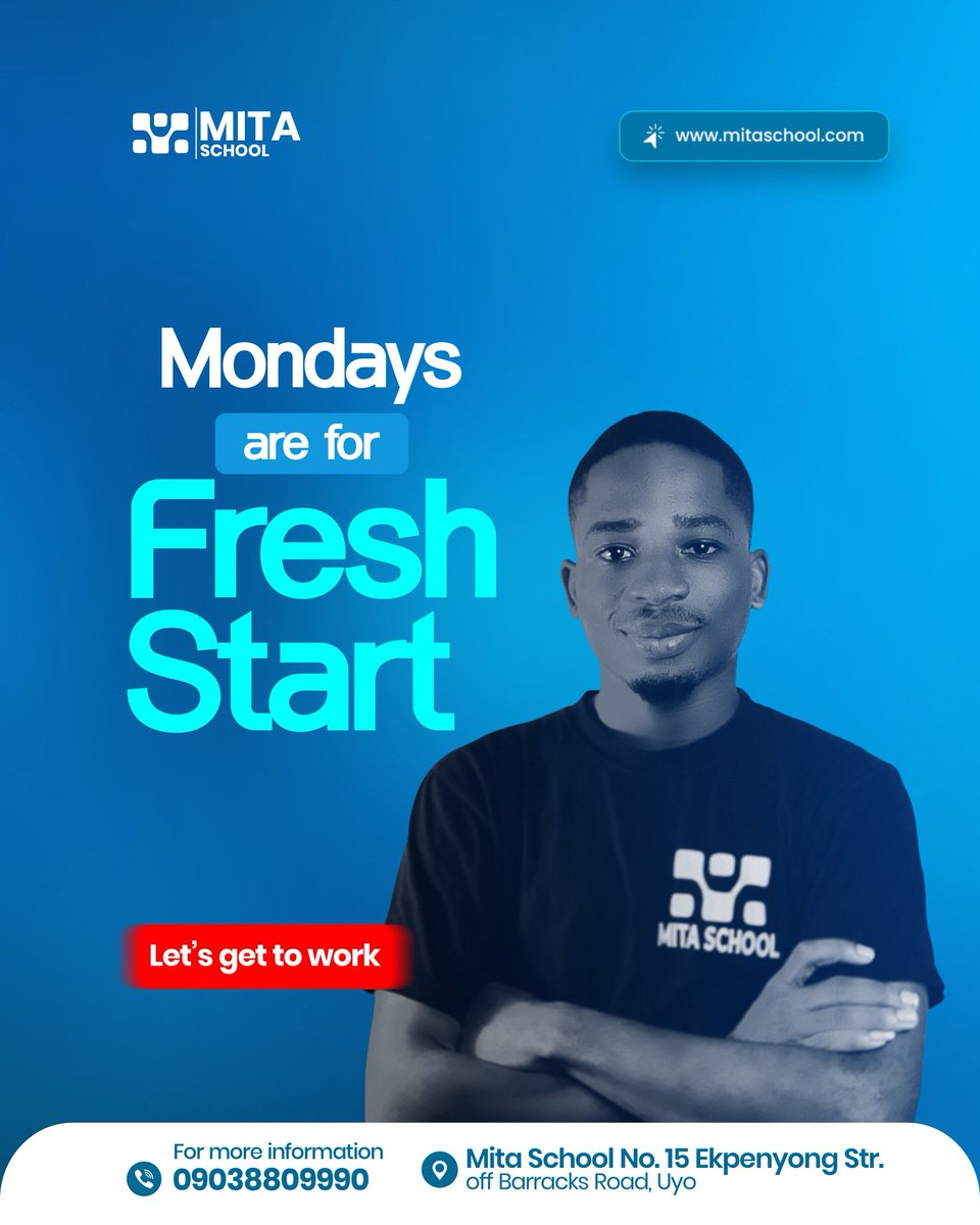 MitaSchool's tweet image. Great people didn’t wait for motivation or all the answers, they just started. 🔥🧑‍💻

Stop overthinking, take the first step, and begin. 

 Happy Monday! 🤟
#MondayMotivation #Mitaschool