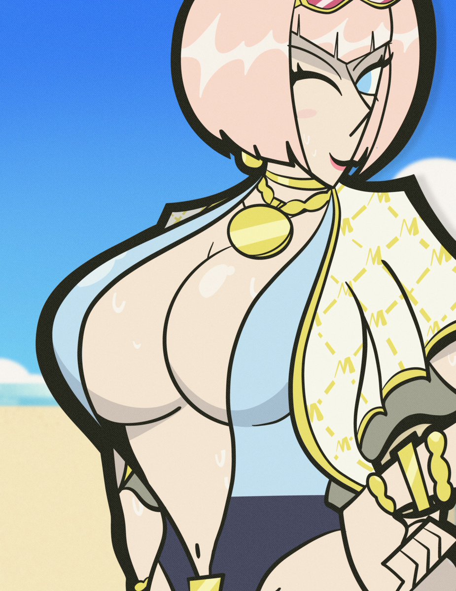 Tubularparu's tweet image. Summer is slowly winding down might as well post again my Street Fighter costume 4 drawings ☀️🌊