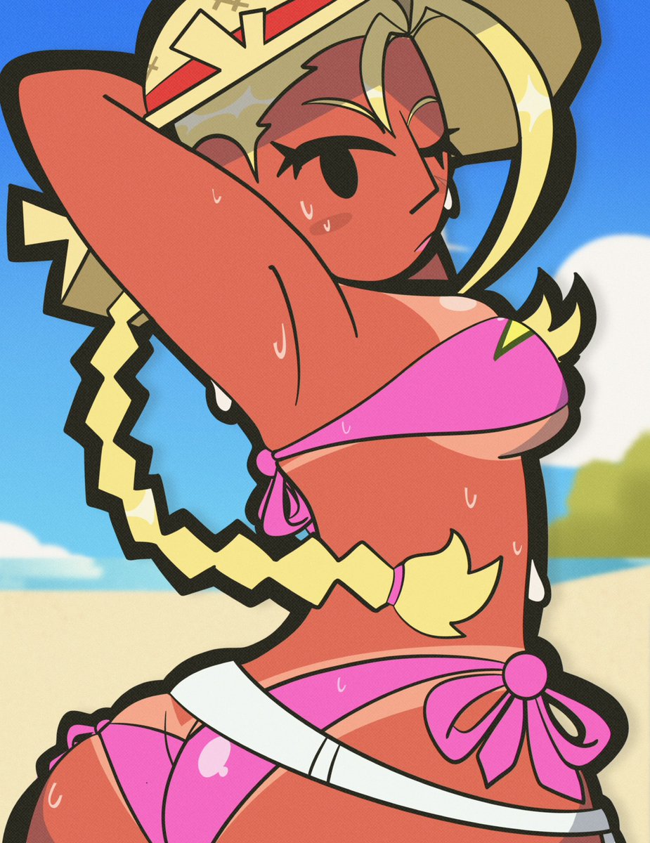 Tubularparu's tweet image. Summer is slowly winding down might as well post again my Street Fighter costume 4 drawings ☀️🌊