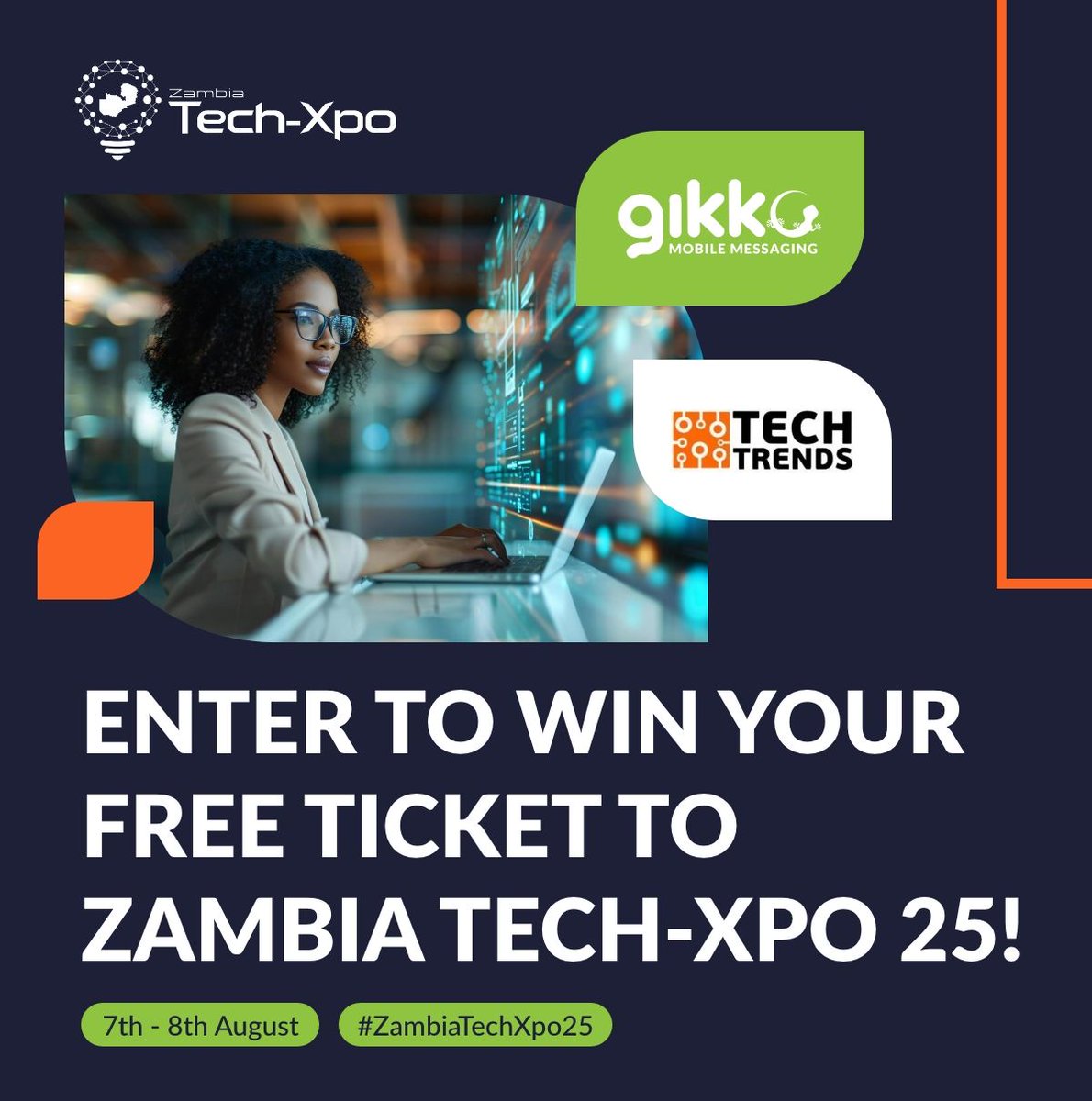 techtrends_zm's tweet image. Your chance to attend Zambia’s biggest tech event, for free, is here!
Techtrends Zambia is excited to announce that Gikko, a proud sponsor of Zambia Tech-Xpo 2025, is giving away 5 FREE passes to this year’s event, happening 7–8 August in Lusaka.
This is your opportunity to…