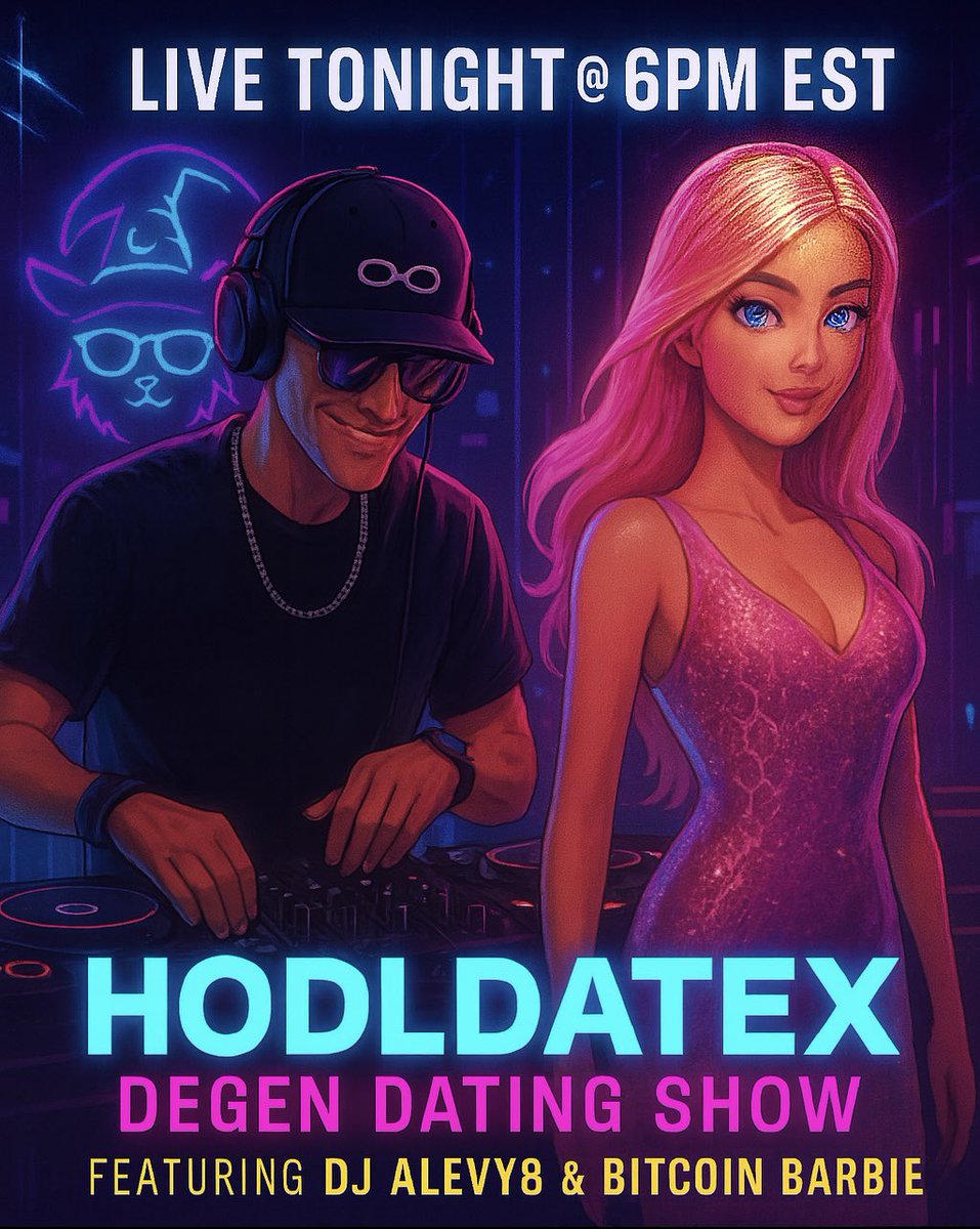 DJAlevy8's tweet photo. 🚨TONIGHT @ 6PM EST🚨
I’m bringing the alpha &amp; the romance to the
HODLDATEX Degen Dating Show 🎧💘

#HODLDATEX #DegenDating  #DoginalDogs #iNFiN8 #ALEVY8 #Web3Love https://t.co/PNw3ZNb6F4