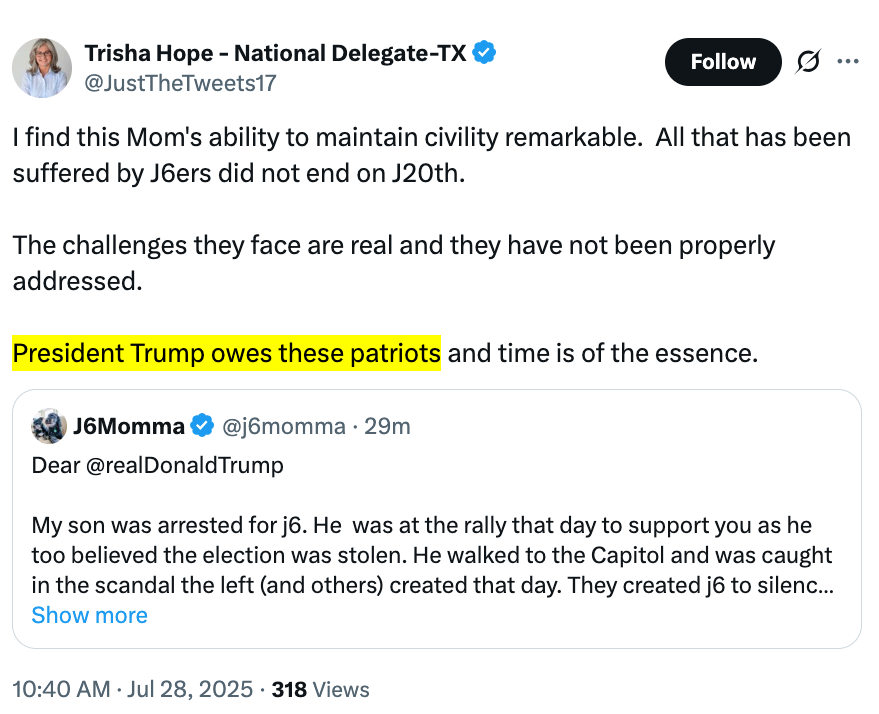 AngryFleas's tweet image. It is possible but VERY unlikely that Trump will compensate the J6 rioters for their loyalty to him.