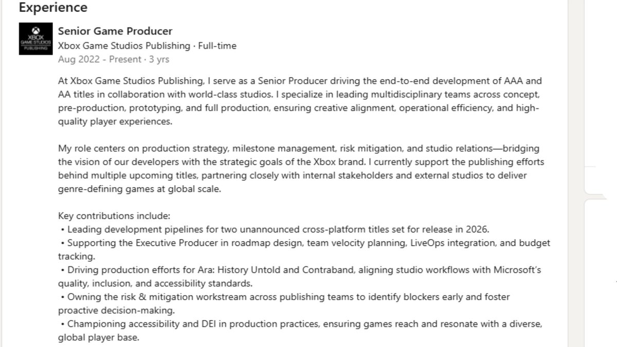 DigitaleAnime's tweet image. 🟢يعمل حاليا فريق Xbox Game Studios Publishing على لعبتين جديدتين لم يتم الإعلان عنهما بعد، ومن المقرر إطلاقهما في عام 2026!
🔸 اللعبتان قادمتان لمنصات متعددة (Multi-platform)
🕹️ بحسب التسريبات، المشروعان تحت التطوير من قبل:
استوديو Hundred Star (يضم مطورين سابقين من…