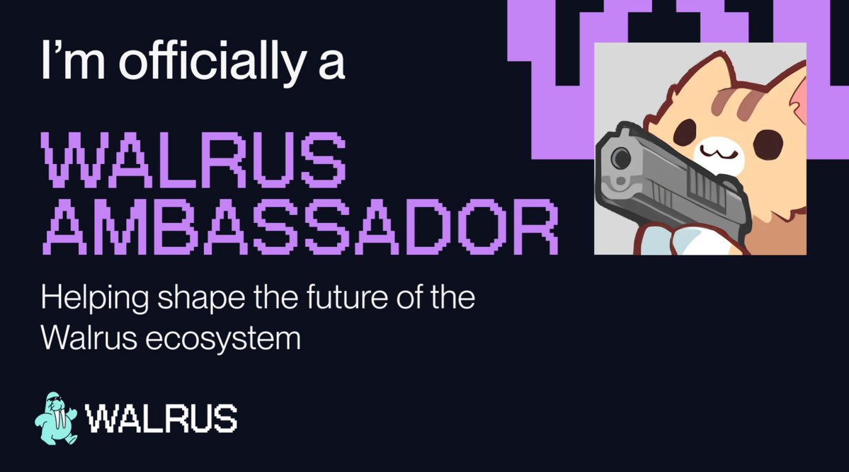 MrBreadSmith's tweet image. Guess I am now @WalrusProtocol ambassador 🦭
Note: @0xd34th paid me 69 $WAL to post this